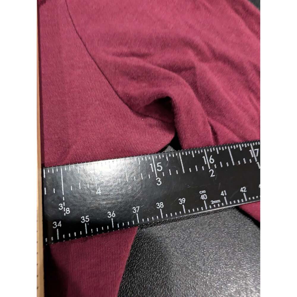 J Jill Burgundy 100% Silk Tiers Ruffle Long Sleeve Top Blouse Size Small - Picture 11 of 12